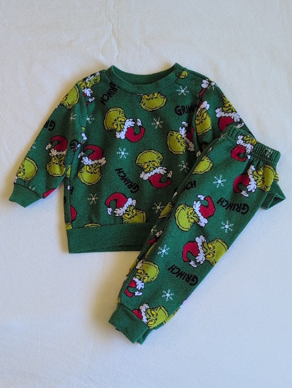 dr. seuss the grinch coord matching outfit set 6-12 months baby unisex
